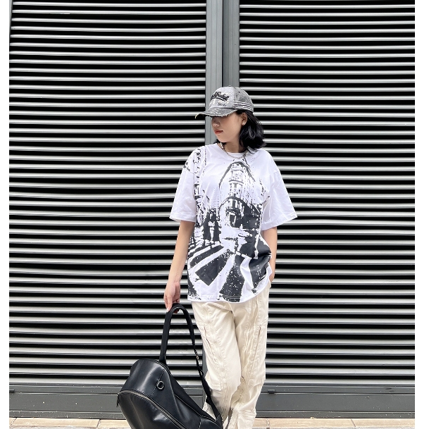 Áo thun nam The Xide áo phông nam nữ unisex in lụa hình thành phố form rộng chất cotton 2 chiều định lượng 250gr co giãn