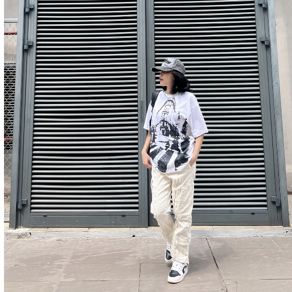 Áo thun nam The Xide áo phông nam nữ unisex in lụa hình thành phố form rộng chất cotton 2 chiều định lượng 250gr co giãn