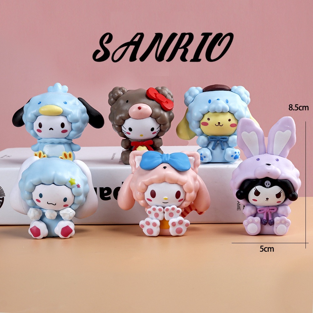 Mô Hình Nhân Vật Hoạt Hình SANRIO | Nhựa cứng PVC Kuromi Cina PomPom Melody Kitty - LAG Store