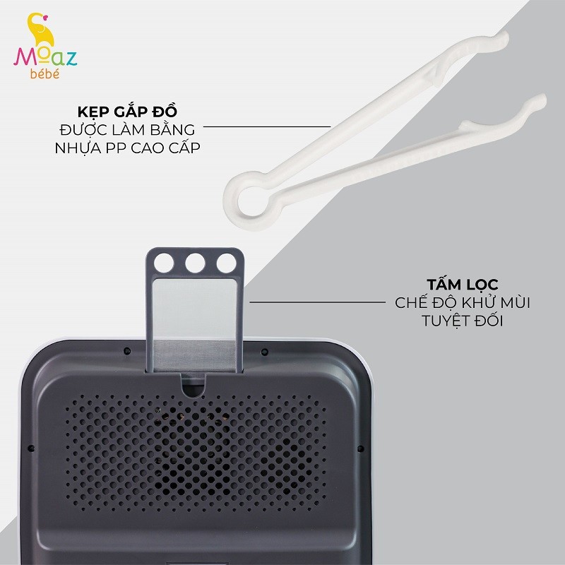 Máy tiệt trùng sấy khô tia UVC và bảo quản bình sữa Moaz BéBé MB025