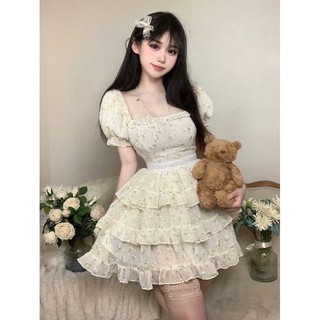 Đầm Tiểu Thư Voan Gân Phối Ren (Có Mút NGực)