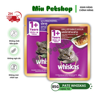 Pate Whiskas cho mèo lớn , Pate Whiskas cho mèo con từ 2-12 tháng tuổi