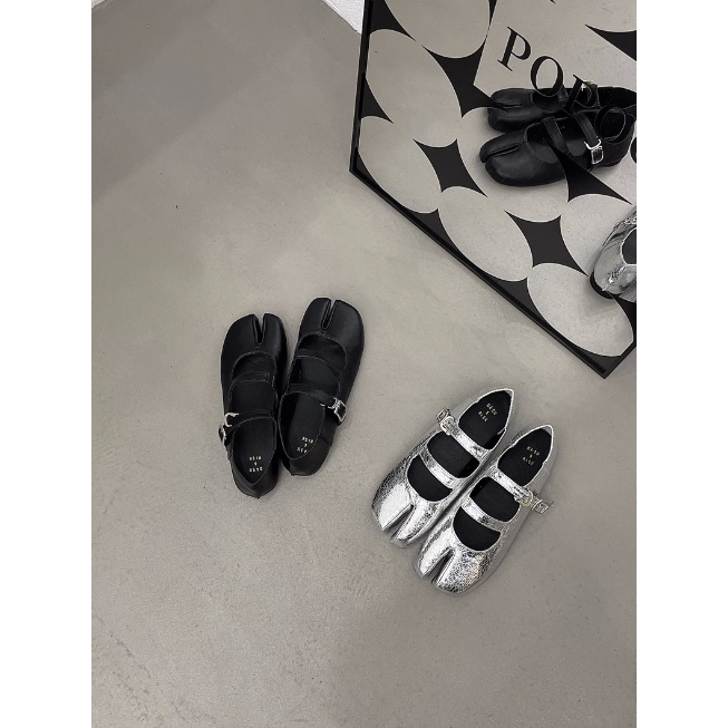 Giày búp bê gót bằng móng ngựa phong cách Mary Jane cho nữ mũi vuông 2023