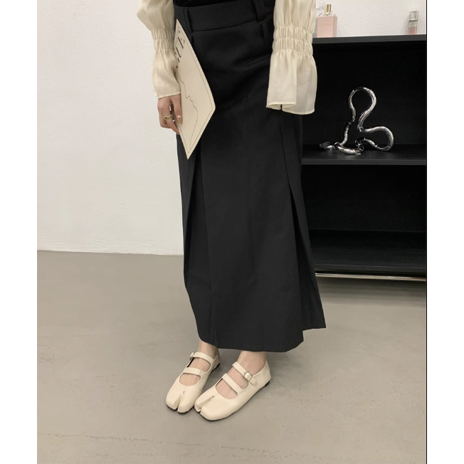 Giày búp bê gót bằng móng ngựa phong cách Mary Jane cho nữ mũi vuông 2023