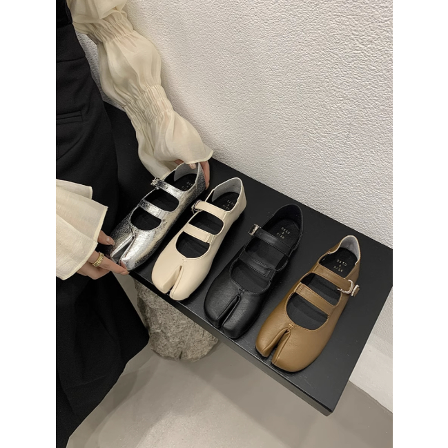 Giày búp bê gót bằng móng ngựa phong cách Mary Jane cho nữ mũi vuông 2023