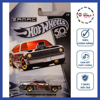 Xe mô hình Hot Wheels 50th Anniversary Zamac Flames Series 2018 '72 Plymouth Duster Thruster FRN30.