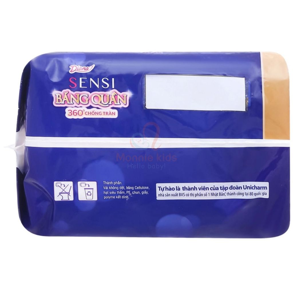 Băng quần cho mẹ Diana Sensi 360 độ chống tràn, băng vệ sinh phụ nữ siêu thấm - Monnie Kids