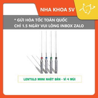 Lentulo mani nhật bản loại #25-40 - bán theo vỉ - vỉ 4 mũi