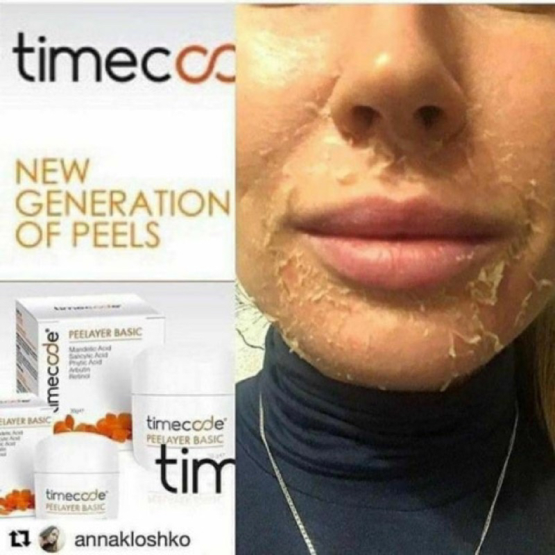 Kem peel TIMECODE Tây Ban Nha tái tạo làm sáng da chống lão hoá full 30g