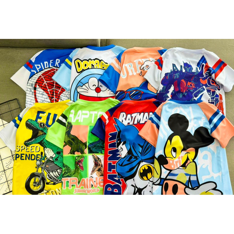 Đồ bộ bé trai- Đồ bộ HOẠT HÌNH SIÊU NHÂN KHỦNG LONG 3D Thun Lạnh cực ngầu