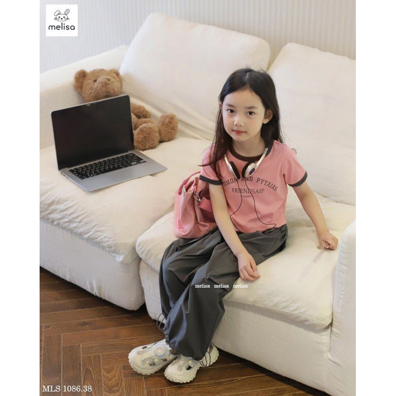 Set Melisa áo thun quần túi hộp siêu cool bé gái