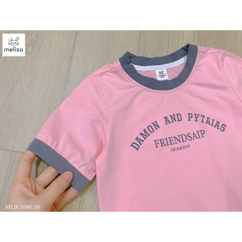 Set Melisa áo thun quần túi hộp siêu cool bé gái