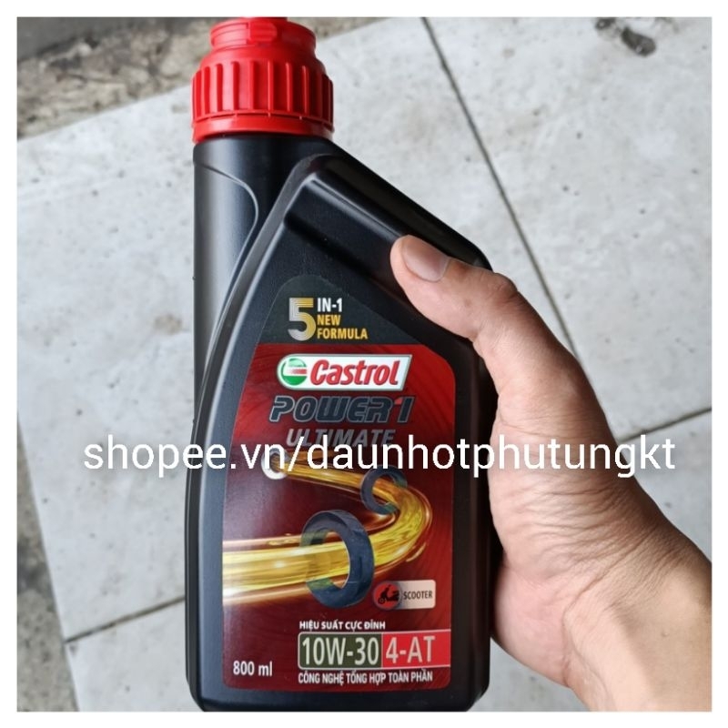 Nhớt Castrol POWER1 Scooter ULTIMATE 4T 10W30 800ml chuyên dùng cho xe tay ga