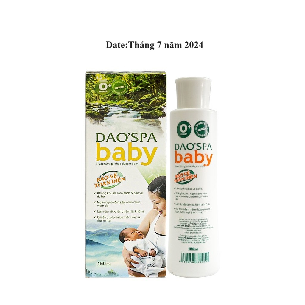 Date 7 năm 2024 Nước tắm bé thảo dược người Dao Đỏ DK Pharma Dao Spa Baby