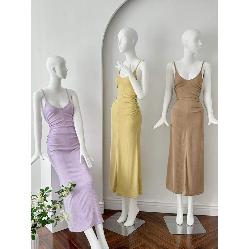 Đầm dây body đuôi cá nhún eo