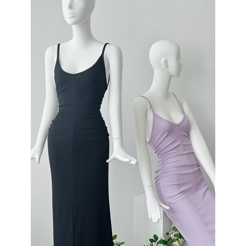 Đầm dây body đuôi cá nhún eo