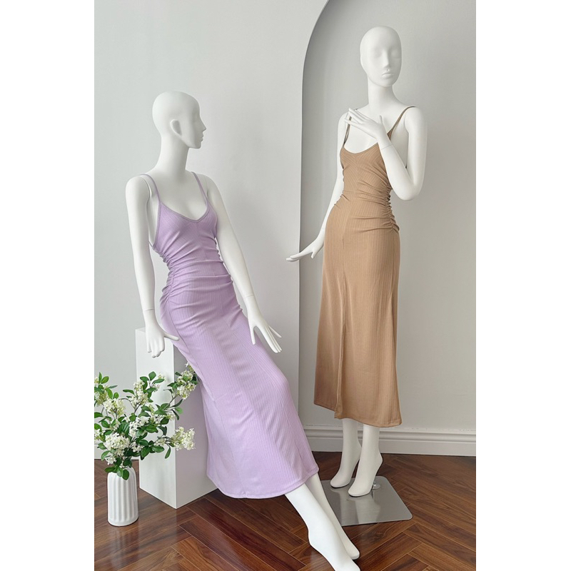 Đầm dây body đuôi cá nhún eo