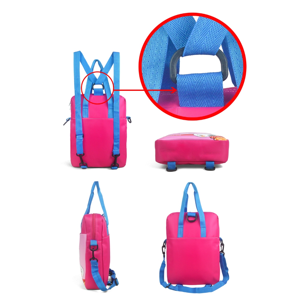 Túi Đi Học Thêm DOHAGO In Hình Đáng Yêu với 3 Kiểu Dùng cho các bé - chống bám bụi, bền màu THS03