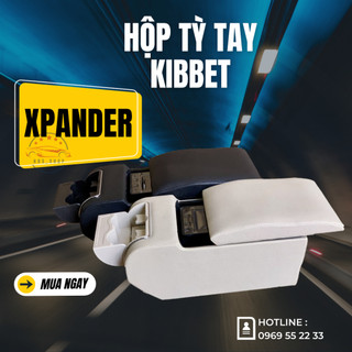 Hộp tỳ tay Xpander Kibbet - Bệ tì tay Xpander chuẩn theo xe - Không khoan vít - Có cốc nước - Tì tay có thể trượt lên