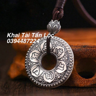 Mặt dây chuyền khắc lục tự minh chú Om mani và Bát Nhã tâm kinh