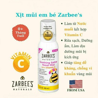 [ Date 5/2025] Xịt Mũi, Rửa Mũi, Long Đờm ZARBEE'S cho bé