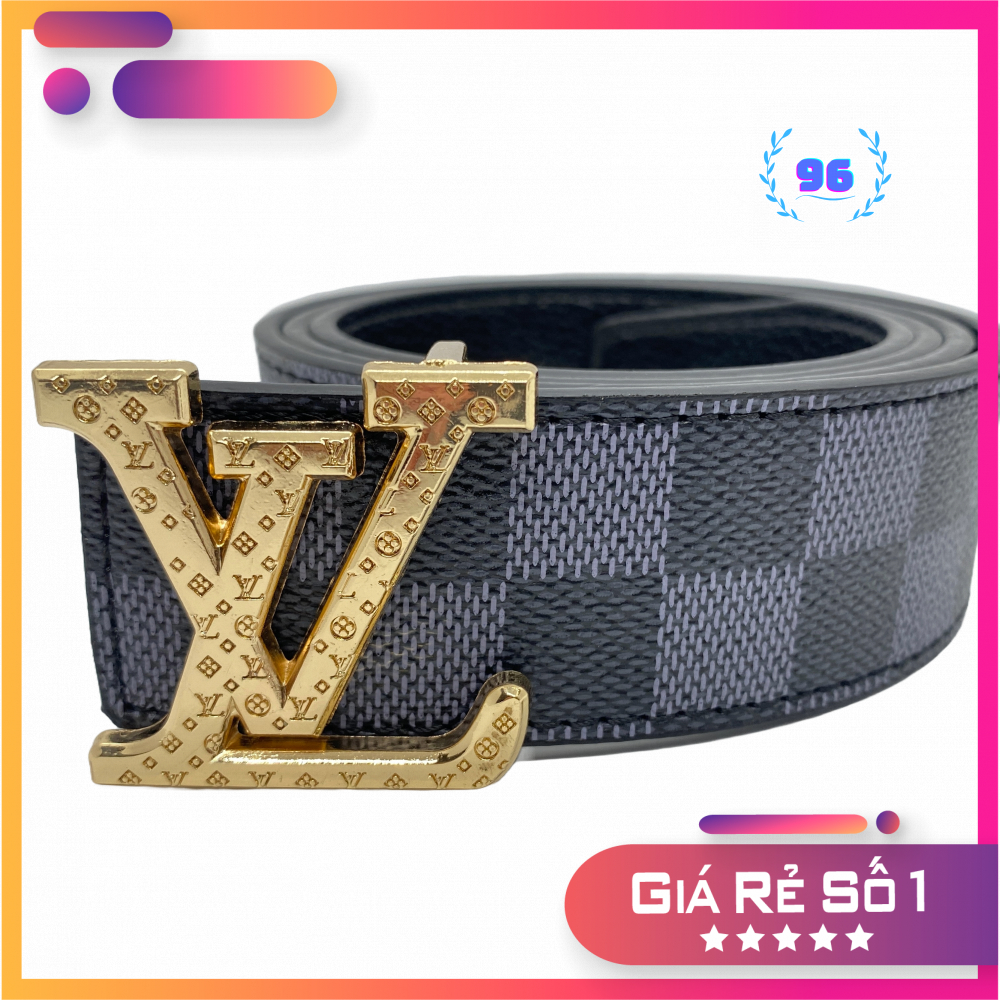Dây lưng nam LV, Thắt lưng nam LV Caro đủ màu, nịt da phong cách trẻ trung thời trang TLLVS04