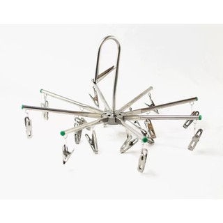 Móc phơi đồ inox 35 kẹp /16 kẹp - móc chùm inox