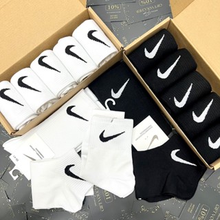 Tất nike cổ cao, lửng, thấp 2 màu trắng và đen, tất, vớ thể thao trắng, đen thời trang unisex - 88Store