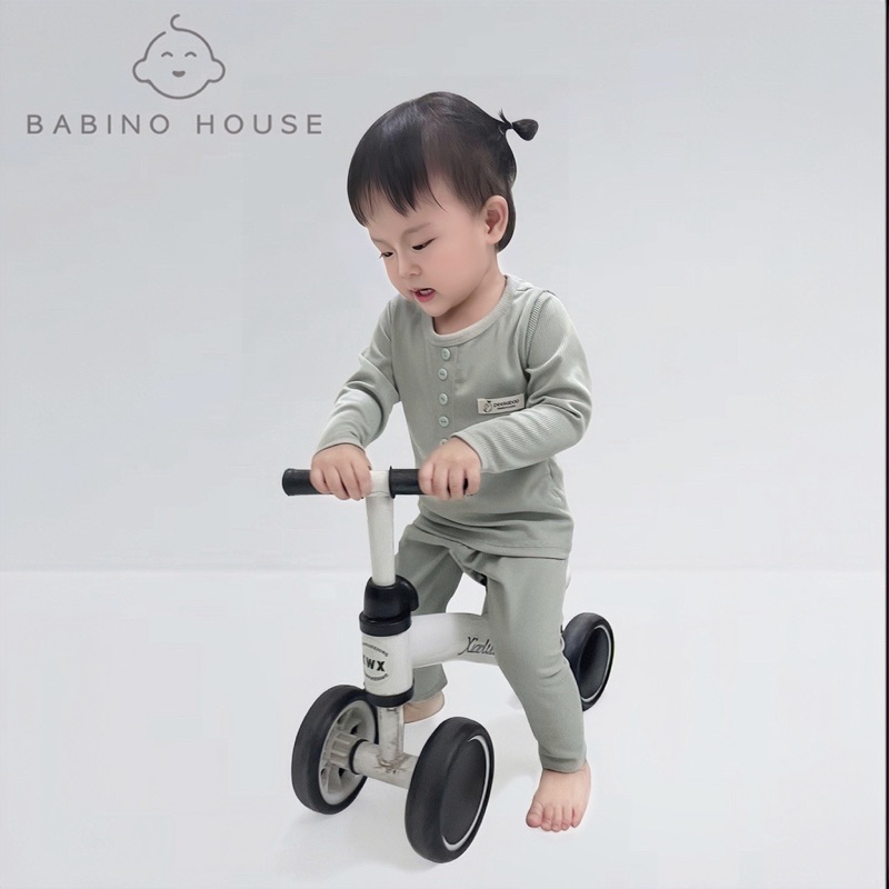 Bộ Dài Tay Bé Trai Bé Gái Chất Vải Tăm Cotton Lạnh Cúc Ngực 5 Nút | Áo Quần Bé Trai, Bé Gái Thu Đông 8kg-18kg