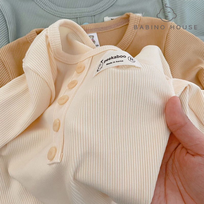 Bộ Dài Tay Bé Trai Bé Gái Chất Vải Tăm Cotton Lạnh Cúc Ngực 5 Nút | Áo Quần Bé Trai, Bé Gái Thu Đông 8kg-18kg