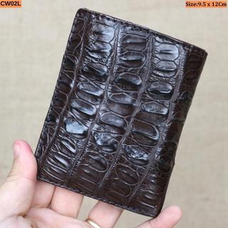 Ví Đứng Vân Lưng Cá Sấu 2 Mặt Giá Tại Xưởng Konavis Sản Xuất || Hàng Có Giấy Nguồn Gốc Da Cá Sấu