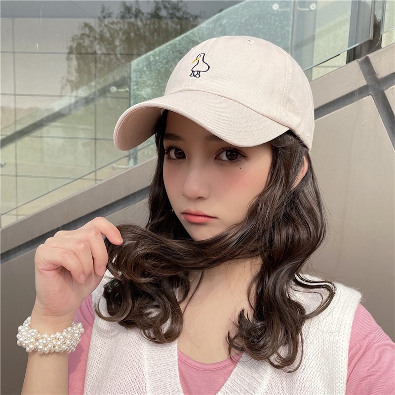 Mũ lưỡi trai thêu hình vịt cute form cứng, nón lưỡi trai nam nữ vải kaki thoáng mát thời trang unisex đi học đi du lich