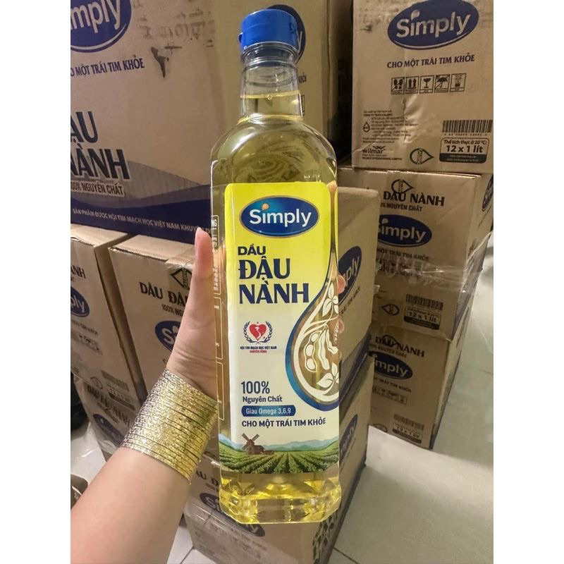 DẦU ĐẬU NÀNH SIMPLY DUNG TÍCH 1 LÍT CHÍNH HÃNG
