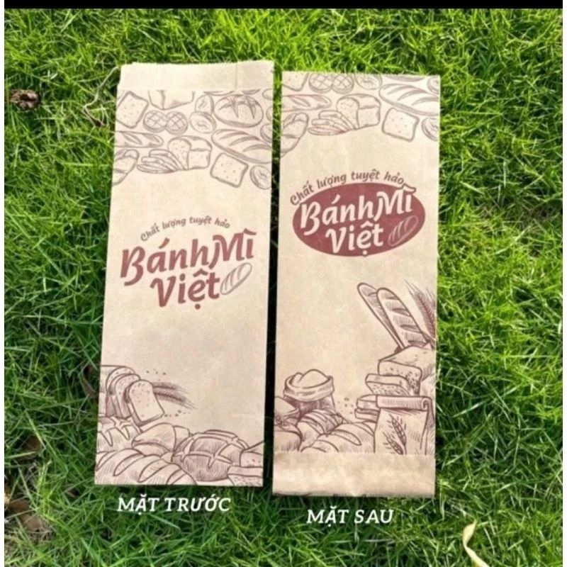 100 túi bánh mì Việt giấy trắng và giấy nâu