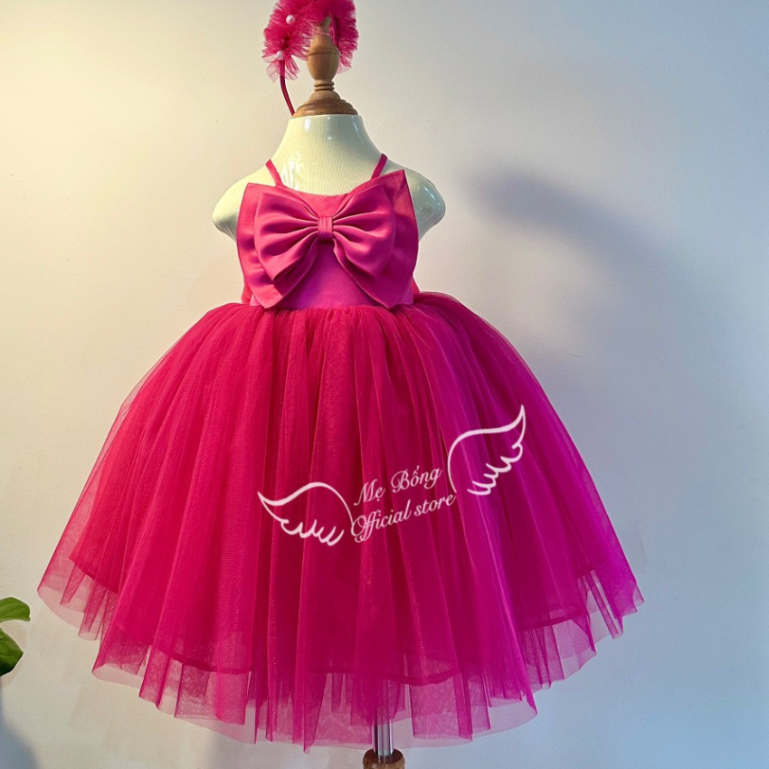 Váy Công Chúa Hai Dây Cho Bé Gái, Đầm Dây Cho Bé Từ 0 Đên 7 Tuổi, Váy Giá Rẻ Cho Bé Mẹ Bống Princess Dress