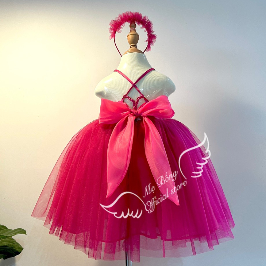 Váy Công Chúa Hai Dây Cho Bé Gái, Đầm Dây Cho Bé Từ 0 Đên 7 Tuổi, Váy Giá Rẻ Cho Bé Mẹ Bống Princess Dress