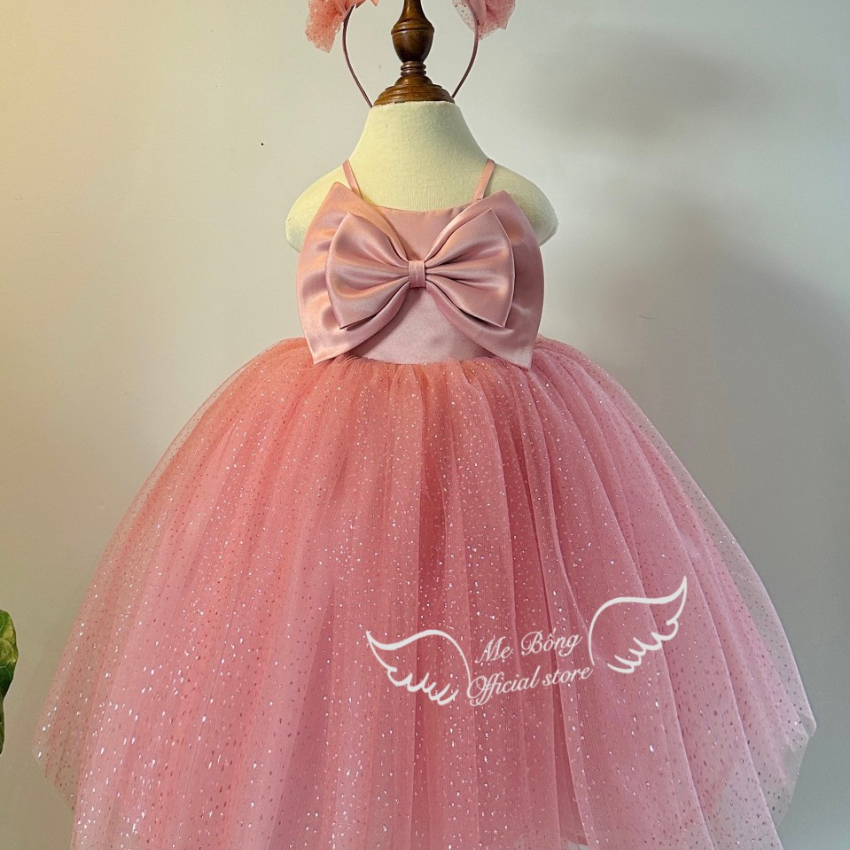 Váy Công Chúa Hai Dây Cho Bé Gái, Đầm Dây Cho Bé Từ 0 Đên 7 Tuổi, Váy Giá Rẻ Cho Bé Mẹ Bống Princess Dress