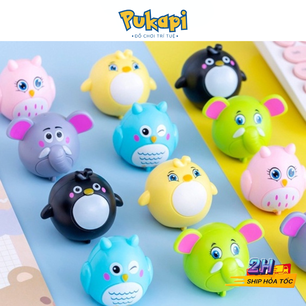 Đồ Chơi Chạy Đà Hình Thú Nhựa Mini, Đồ Chơi Chạy Cót Cho Bé PUKAPI