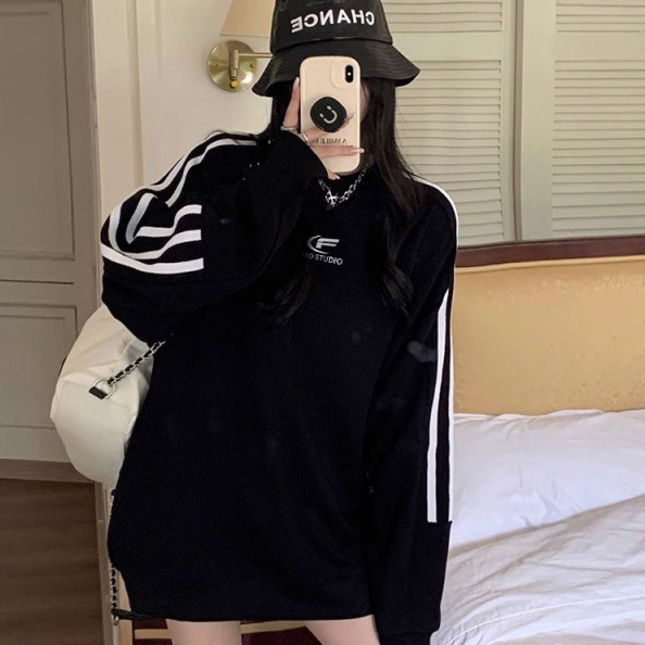 Áo Nỉ Sweater Form Rộng Basic Sọc Thể Thao Năng Động 𝐅𝐫𝐞𝐝𝐨 𝐌𝐞𝐧𝐰𝐞𝐚𝐫