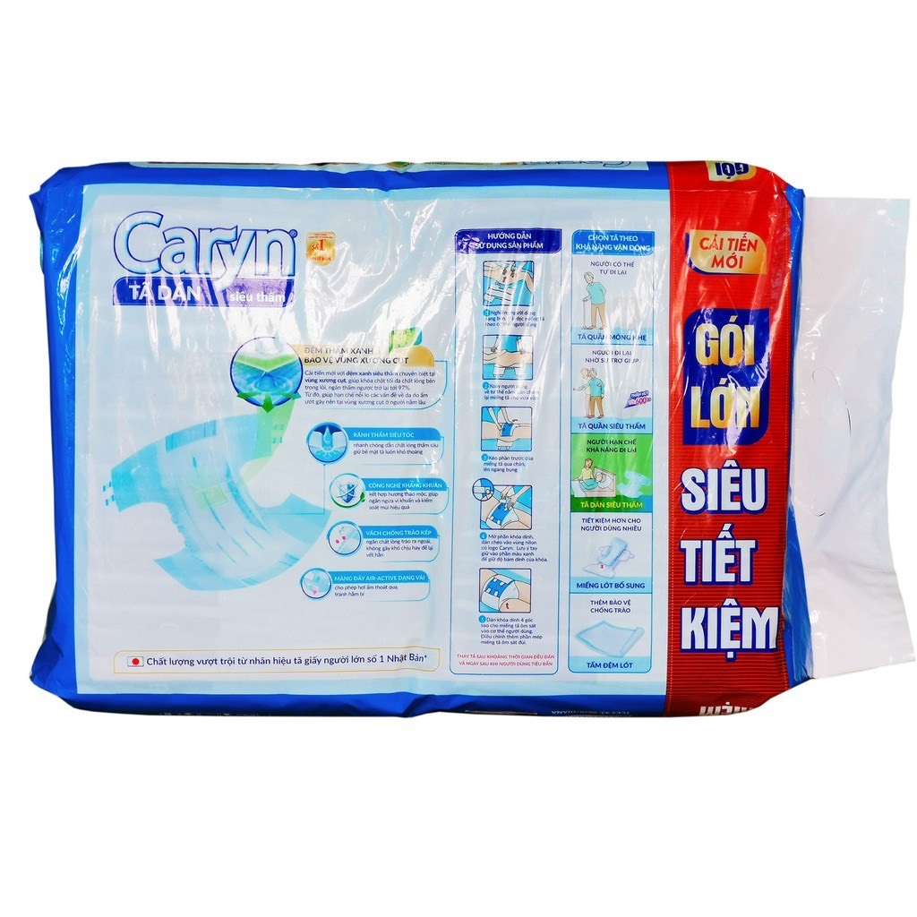 Bỉm Người Già - Tã Dán Caryn Size M40