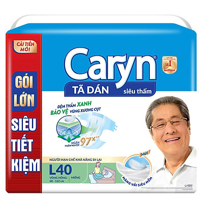 Bỉm Người Già - Tã Dán Caryn Size L40