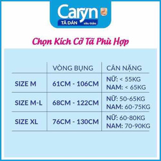 Bỉm già - Tã Dán Caryn Size L40