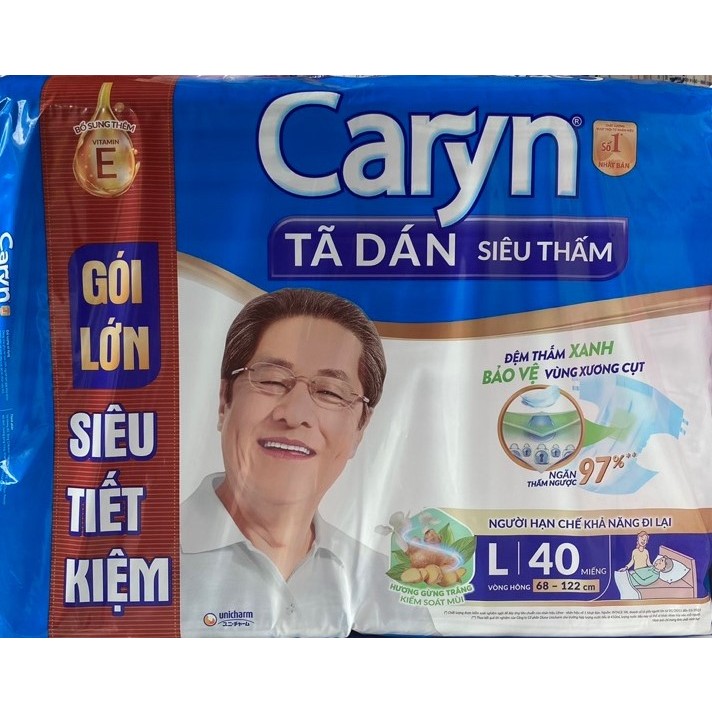 Bỉm Người Già - Tã Dán Caryn Size L40