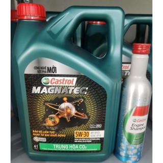 New bản nâng cấp combo dầu nhớt castrol 5w30 và dung dịch làm sạch castrol engine shampoo