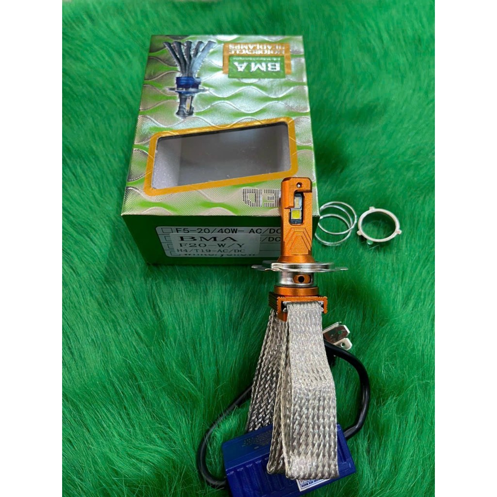 Bóng Đèn Pha BMA F20 35W/H4/M5/12.24V/AC.DC Cos Vàng Pha Trắng