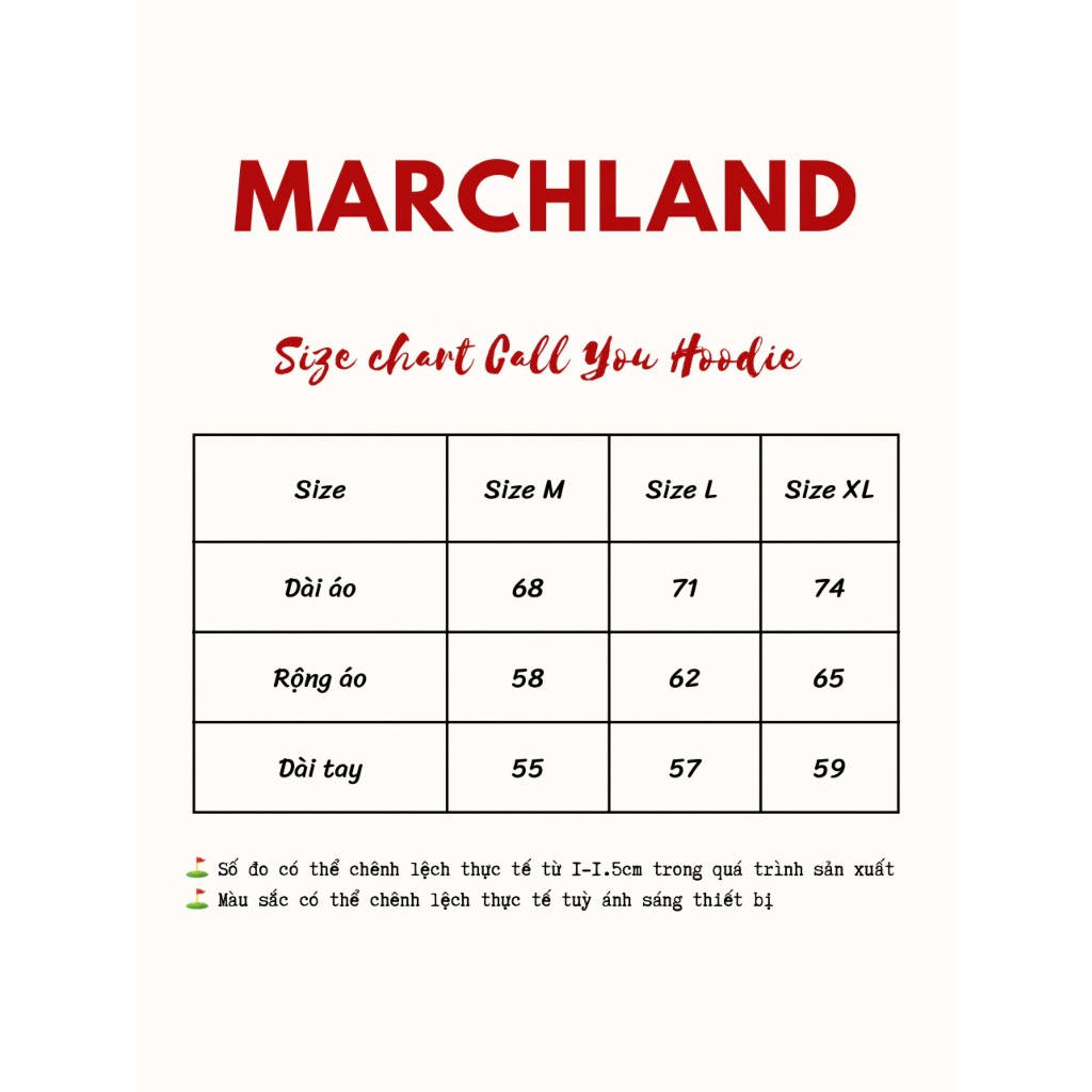 ÁO KHOÁC HOODIE NỈ CALL YOU CÓ MŨ CHÍNH HÃNG MARCHLAND ẤM ÁP