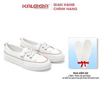 Kaleea - giày thể thao nữ giày lười đế bằng da mềm - t99