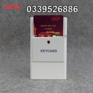 Combo công tắc ngắt điện dùng chìa khóa thẻ LiOA 30A - Lắp nổi