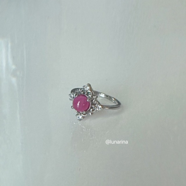 Nhẫn 925 Ruby Sao size 6.2