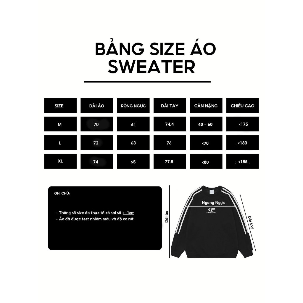 Áo Nỉ Sweater Form Rộng Basic Sọc Thể Thao Năng Động 𝐅𝐫𝐞𝐝𝐨 𝐌𝐞𝐧𝐰𝐞𝐚𝐫